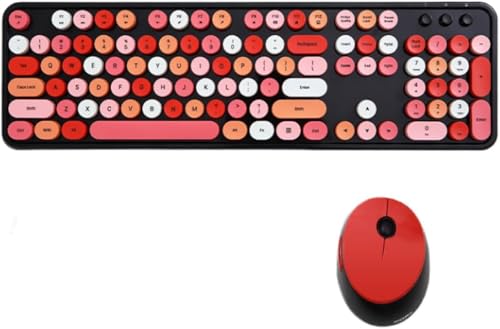 �L�[�{�[�h ���C�����X ���킢�����f�B�[�X ���C�����X�L�[�{�[�h ���� USB�����N wireless keyboard �|�[�^�u�� �L�[�{�[�h �}�E�X�Z�b�g ���^ �É� ���킢�� �L�[ �J���t�����E���h�L�[�L���b�v �^�C�v���C�^�[�� �p��z�� (�X�^�C��