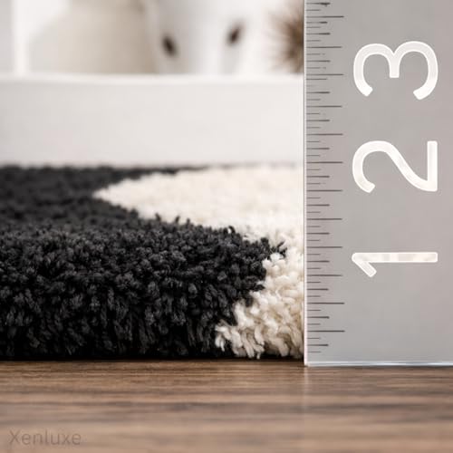 Image of Ultra Soft Plush Shaggy Polyester Round Area Rug for Kids Playroom Nursery Bedroom and Safe Indoor Play Spaces - (Abs2-, Round, 5x5 feet)