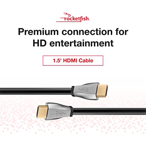 Rocketfish 1.5' Hdmi Cable (18 Gbps) #TOP1