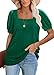BZB Short Sleeve Tunic Tops for Women Dressy Casual Maternity Shirts Olive Green S
