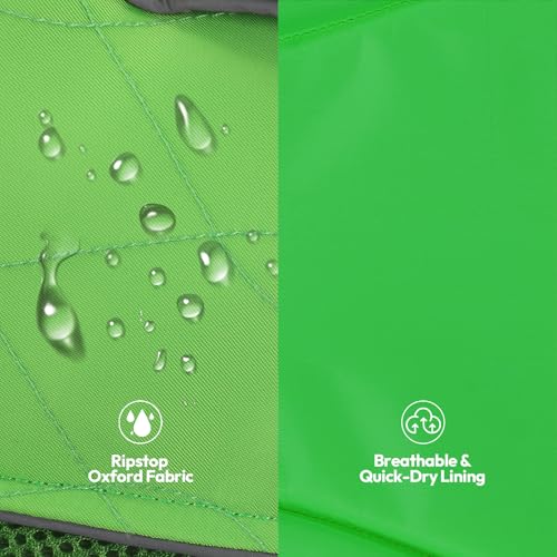 KONVINIT Schwimmweste Hund,Hundeschwimmweste,Schwimmwesten für Hunde -Dog Life Jacket für Kleine Mittel Große Hunde zum Bootfahren,Schwimmen,Surfen,Größenverstellbar mit Griff und Reflektoren
