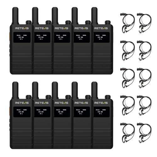 Retevis B63S Walkie Talkies, License Free 15 mm Slim 2 Way Radio, New Version of RT622P (3.0), LCD Screen, 1620mAh, VOX