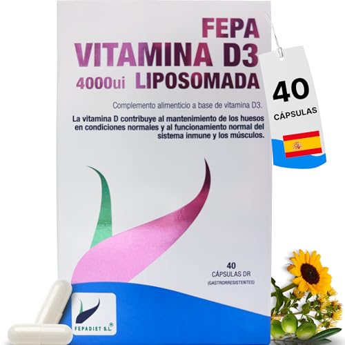 Vitamina D3 Liposomada FEPA 40 cápsulas, tu dosis diaria de sol para el invierno