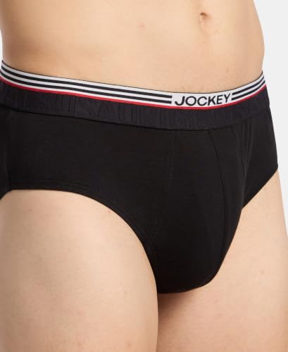 Image of Jockey US49 Men Super Combed Cotton Solid Brief with Ultrasoft Waistband