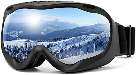 FEISEDY Sports Ski Goggles Snowboard Anti-Fog Mirrored Snow Goggles OTG UV Protection for Women Men Youth B2946