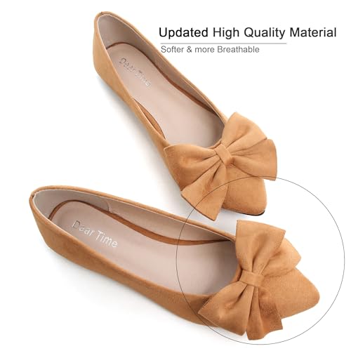 Image of Dear Time Women's Ballet Flats Dress Ballet Shoes Slip on for Office Work Comfortable Shoes