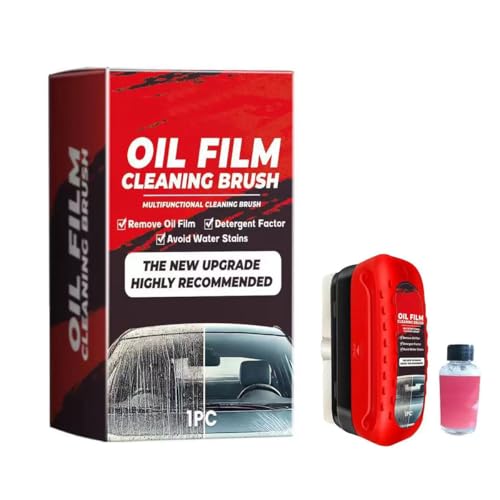 BWZYdy effective clean dual-sided automotive oil film cleaning brush for car windows, compact and portable with ergonomic handle, versatile use for glass cleaning board