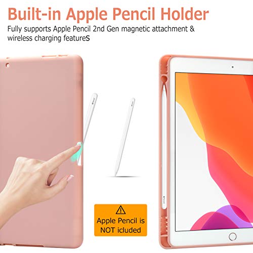 New Ipad 9Th Generation Keyboard Case 10.2"2021/(8Th Gen) 2020/(7Th Gen)2019,7 Colors Backlit Keyboard Case For Ipad 10.2" /Ipad Air 3 10.5"(3Rd Gen)/Ipad Pro 10.5" With Pencil Holder(Champagne) #TOP2