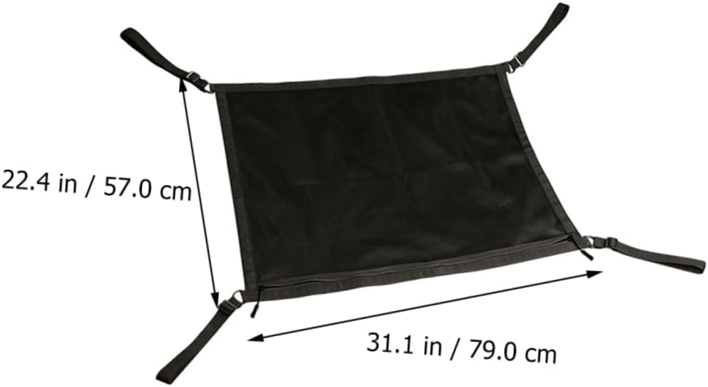1pc Car Storage Net Mesh Bag for Car Roof Double Storage Pouch Travel Organizer for Vehicles Non-Scratch Design Flexible Honeycomb Network