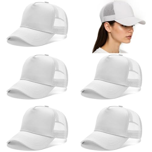 Image of 5 /6 Packs Vintage Washed Plain Baseball Cap Distressed Dad Golf Hat for Men Women