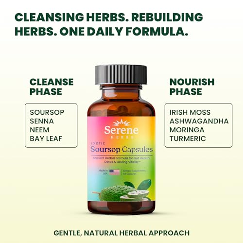 image for Serene Herbs Graviola Soursop Capsules Organic - Guanabana Extract Pil