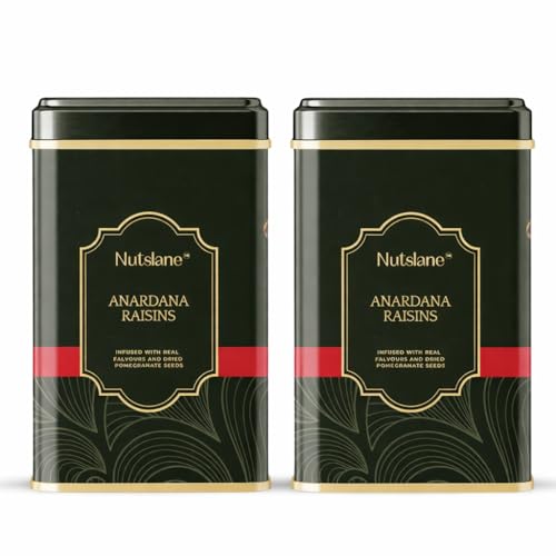 Image of Nutslane Premium Flavored Anardana Raisins Kismish (2 Pack of 150g), Dry Fruit Snack, Flavors & Dried Pomegranate Seeds, High in Antioxidants, Pure Natural