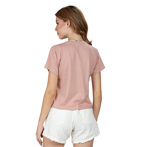 Image of WEET Cotton Crop Top for Women | Round Neck & Half Sleeves Crop Top t Shirts