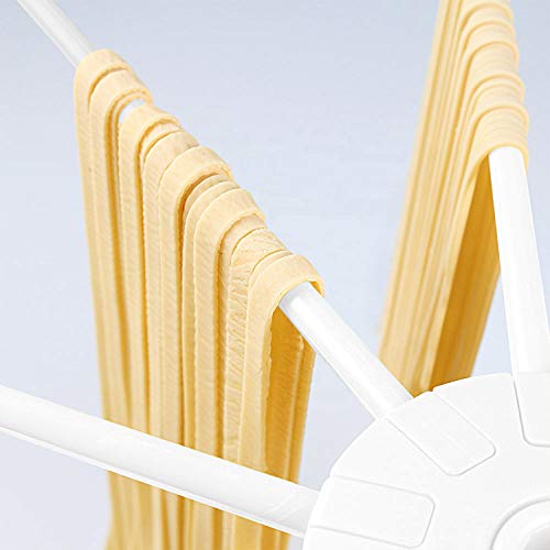 BUYGOO Pasta Drying Rack Noodle Stand with 10 Bar Handles Collapsible, Household Noodle Dryer Rack Hanging for Home Use, Spaghetti Drying Rack Noodle Stand for Making Fresh Pasta at Home