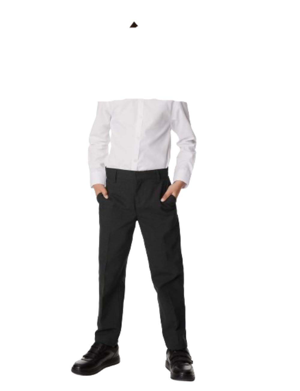 KAMDIN Pantalones escolares de ajuste regular para niños, cintura ajustable, uniforme escolar, talla 2-18 años