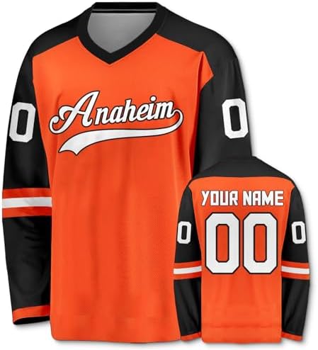 Customizable Hockey Jersey,V-Neck, Polyester, Unisex Adult, Sports Theme