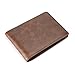 HISSIMO Mens Slim Front Pocket Wallet ID Window Card Case with RFID Blocking - Coffee