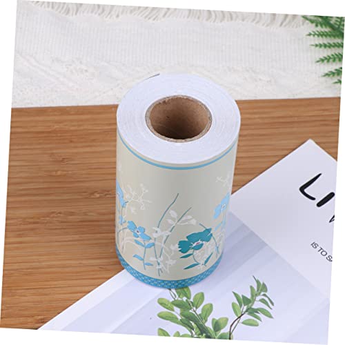 Hemobllo 1 Rolo De Adesivo Para Porta Papel De Parede Borda Descascar E Colar Borda Da Parede Decalq