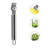 Gaiatop Lemon Zester Grater with Channel Knife and Hanging Loop Stainless Steel