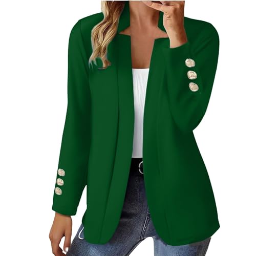 Blazers for Women Business Casual Notched Collar Long Sleeve Blazer Jacket Lightweight Open Front Cardigan Jackets