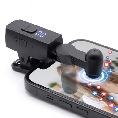 HalfofLife Wireless Rechargeable Auto Clicker for iPhoneTapper for Tiktok Live Screen Tapper 107 Adjustable Speed Auto Screen Tapper for Live Stream Games Repetitive Task Purchases (Black)