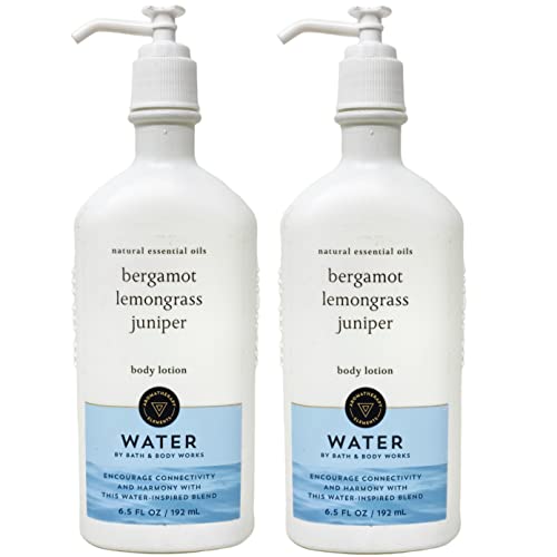 Aromatherapy Elements Water - Bergamot, Lemongrass, Juniper - Set Of 2 - Includes 2 Body Lotion - Full Size #TOP9