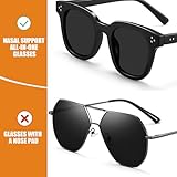 Silicone Glasses Nose Pads, 5Pairs Stick on Non-Slip Nose Pad D Shape Push on Nose Pads, Spectacle Nose Pads Soft Comfortable Eyeglass Ear Hook Sleeve for Glasses Eyeglasses Sunglasses(Transparent) - Image 4