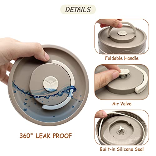 Portable Insulated Lunch Containers, Stainless Steel Bento Box Adult Lunch Box, 47-Oz Stackable Lunch Box Containers With Insulated Lunch Bag, Chopsticks And Spork, 3 Layer, Brown #TOP3