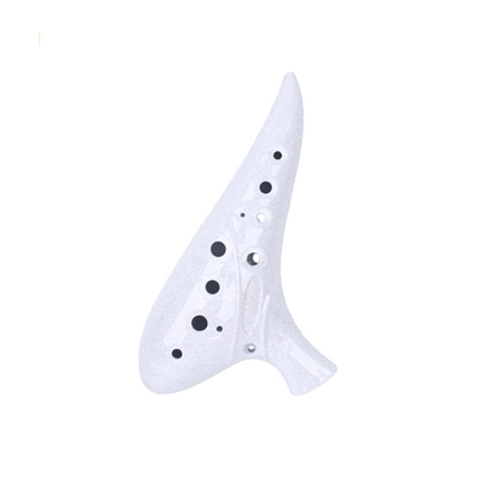 Ocarina Cerámica Alto C Flauta de cerámica con 12 orificios, tono AC Tono C rango medio Grano madera Hielo Cracking Ahumado Azul Blanco Instrumento for principiantes para Principiantes