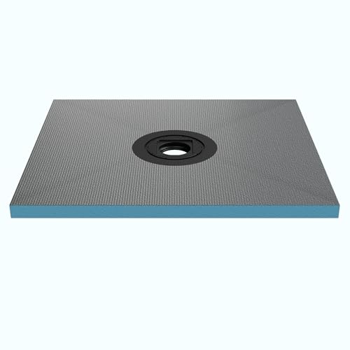 Mai & Mai Piatto Doccia da Piastrellare in Rigida Polistirene 80x90x4 cm, Piatto Doccia Pronto da Piastrellare per Bagno, Tagliabile Dimensione XPS-Duschboard01