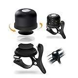 SUBORAWOS AirTag対応 自転車ベル 防犯GPS搭載 アルミニウム合金 ロードバイク用 簡単取り付け (ブラック)