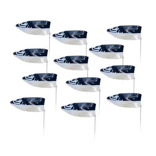 Avery GHG Pro-Grade Blue Goose Sock Decoys, 12-Pack | Durable Realistic Quick-Setup Hunting Windsock Decoy Set with Stable Ground Stakes, Resistant No-Glare Matte Bodies, 24