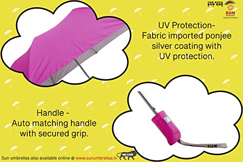 Image of Sun A-Series 2 Fold UV Protective Umbrella (Pink)