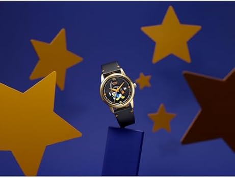 Citizen Men's Eco-Drive Disney Donald Duck Watch, Black Leather