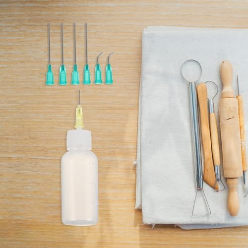 IWOWHERO 2'li Hassas Uçlu Uygulama Şişesi Seti: El Sanatları Tutkalı ve Boyaları için Küçük Tutkal Sıkma Şişesi - Seramik, Kağıt Kıvırma ve El Sanatları için İnce Dağıtıcı - Görsel 6