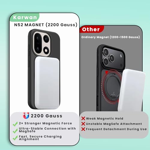 Image of KARWAN Magnetic Ultra Slim-Fit Back Case Cover for Oneplus 15 |Hard PC Case Cover| Ultra-Thin & Light Weight with [Ultra Premium Feel] Case for Oneplus 15 (Black)