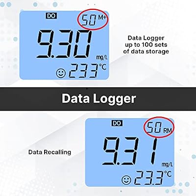Apera Instruments SX716 Portable Lab Dissolved Oxygen DO Meter, Waterproof, Automatic Temperature, Salinity Compensation and Calibration Silver AI461