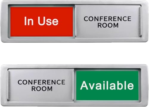 Conference Room In Use/Available Sign - Magnetic Door Slider, 7