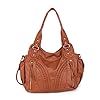Montana-West-Handbags-for-Women-Washed-Leather-Hobo-Bags-Concealed-Carry-Purses-Stylish-Satchel-Handbag-with-Crossbody-Strap Montana West Washed Leather Shoulder Bag MWC-019SBR