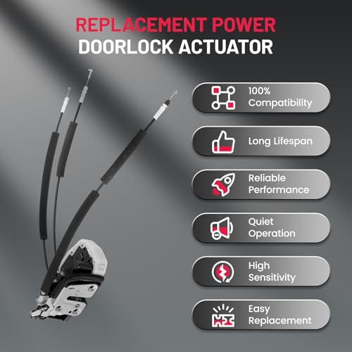 Image of SYERAL Door Latch Lock Actuator Rear Left Driver Side Compatible with Nissan Juke 2011-2017 Replaces 82501-1KA2A