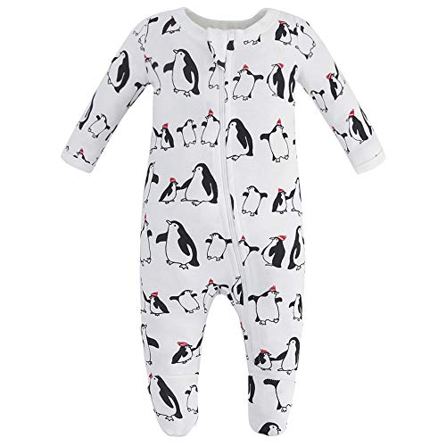 Image of Owlivia Organic Cotton Baby Pajamas, Boys Girls Zip Front Sleep 'N Play, Footed Sleeper, Long Sleeve