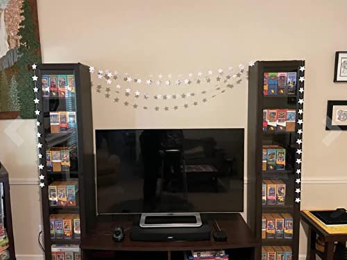 4 Pack Star Garland Book Pages Book Garland Newspaper Bunting Party Holiday Christmas Nursery Strand String Banner Wedding Garland Decorate(White) #TOP5