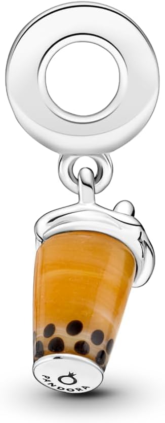 PANDORA Murano Glass Bubble Tea Dangle Charm Bracelet Charm Moments Bracelets - Stunning Women's Jewelry - Gift for Women - Made with Sterling Silver, No Gift Box