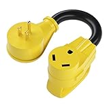 GearIT RV Dogbone Adapter - 15 AMP to 30 AMP Heavy Duty RV Cord | Newest Updated Version | - 15 AMP...