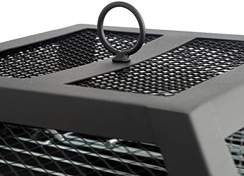 Vivo 3 In 1 Square Garden Fire Pit Outdoor Firepit BBQ Grill Garden Heater Great for Camping Garden Outdoors