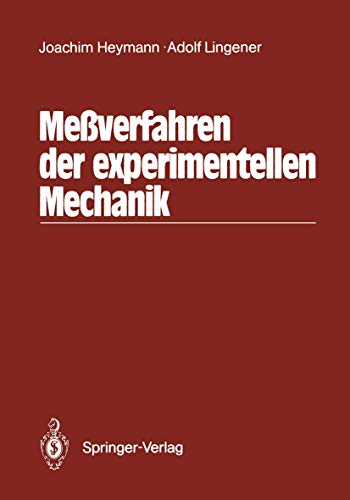 Preisvergleich Produktbild Meßverfahren der experimentellen Mechanik