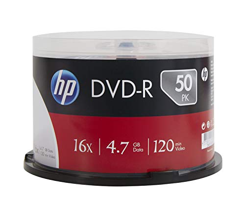 Image of HP DVD-R 4.7GB Recordable Blank Digital Versatile Disc Spindle 16x Speed (Pack of 50)