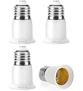 JACKYLED E26 to E26 3.5CM/1.4 Inch Socket Extender, E26 to E26 Medium Socket Extender, Lamp Holde...