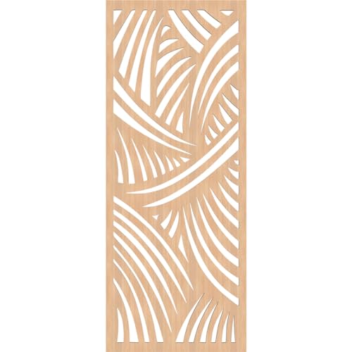 Image of 13 3 /8 inchW x 34 3 /8 inchH x 1 /4 inchT Chester Decorative Fretwork Wood Wall Panels, Hickory