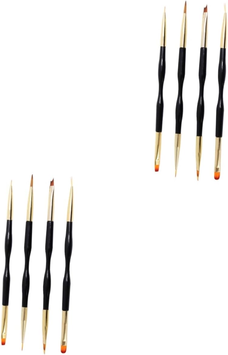 FRCOLOR 8 Stuks Nail Art Brushes Set Manicure Tools Dubbelzijdige Pen Voor Salon Thuis